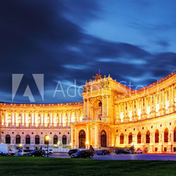 Vienna Hofburg Imperial Palace at night, - Austria