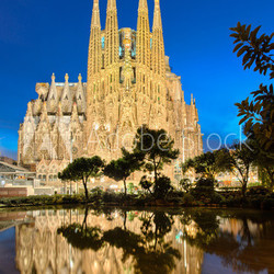 Sagrada Familia at night, Barcelona