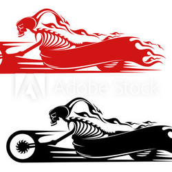 Death monster on motorcycle