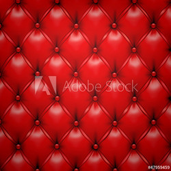 Red vector upholstery leather pattern background.