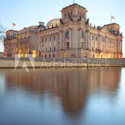 The Reichstag building (Bundestag), famous landmark in Berlin