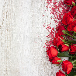 Wood Background with Roses
