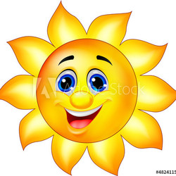 Sun cartoon character