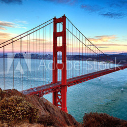 horizontal view of Golden Gate Bridge