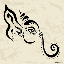 Ganesha Hand drawn illustration.