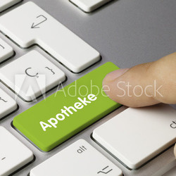 Apotheke tastatur. Finger