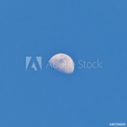 Moon on blue sky