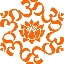 OM - AUM - Lotus Mandala -Buddhistisches Symbol