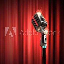 audio microphone retro style