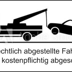 Widerrechtlich abgestellte Fahrzeuge werden abgeschleppt!
