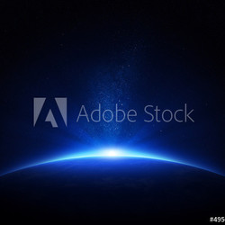 Earth sunrise in space