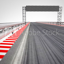 race circuit finish line perspective