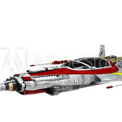 spaceship white background pose 5