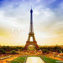 Eiffel Tower at sunset