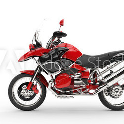 Red Moto GP Bike Side View