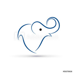 Simple Vector Logo elephant