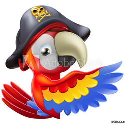 Parrot pirate pointing