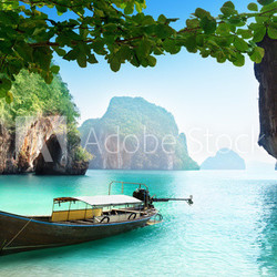 boat on small island in Thailand