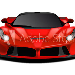 Auto Sportiva rossa metallizzata