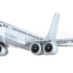 Airplane isolated. My own design