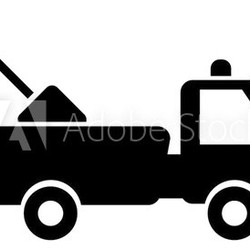 Abschleppen Schild Dienst lkw