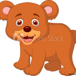 Cute baby bear cartoon