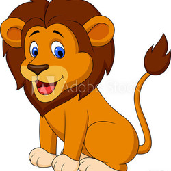 Funny lion cartoon
