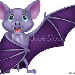 Bat cartoon waving