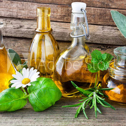 Öl und Kräuter