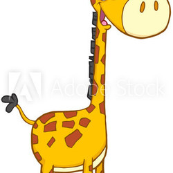 Happy Giraffe Cartoon Mascot Character