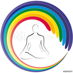 Yoga - Lotussitz - Chakra - Logo
