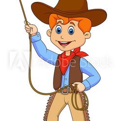 Cowboy kid twirling a lasso