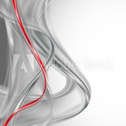 szare wstęgi z czerwoną