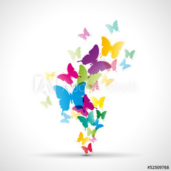 Abstract butterflies background # Vector