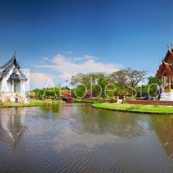 Panoramic picture thai temple