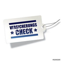 Anhänger Versicherungscheck weiss