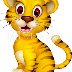 cute baby tiger posing