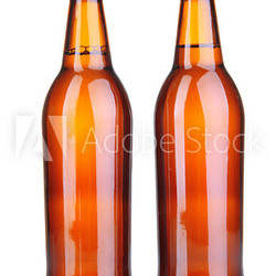 Beer bottles isolated on white