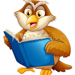 An owl reading