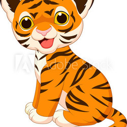 Cute tiger cartoon