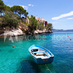 Old Rowboat Moored in Cala Fornells, Majorca