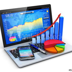 Mobile office and banking concept