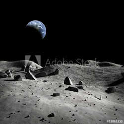 Earth seen from the moon