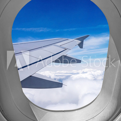 Airplane window view