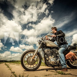 Biker on the road