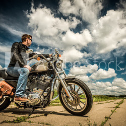 Biker on the road