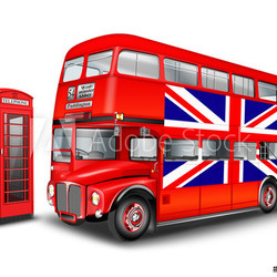 Bus mit Telefonzelle, London