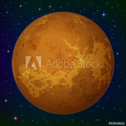 Planet Venus in space