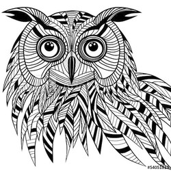 Owl bird head as halloween symbol for mascot or emblem design, s