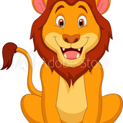 Cute lion cartoon